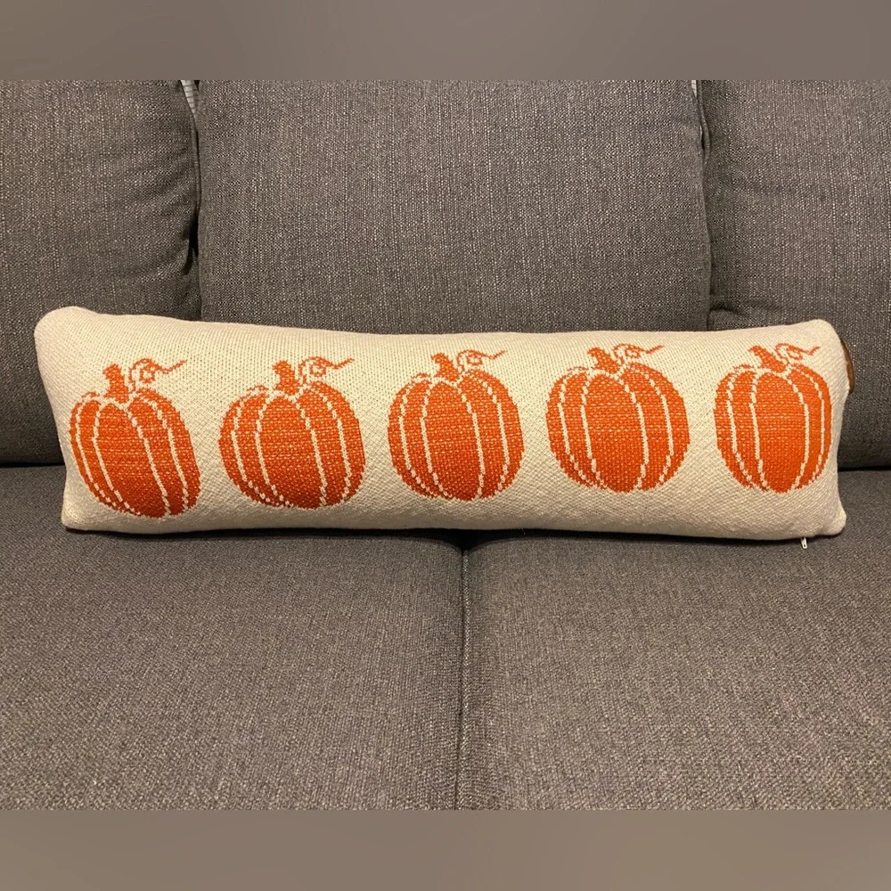 Well Dressed Home Pumpkin Bolster Pillow Cover 32x10